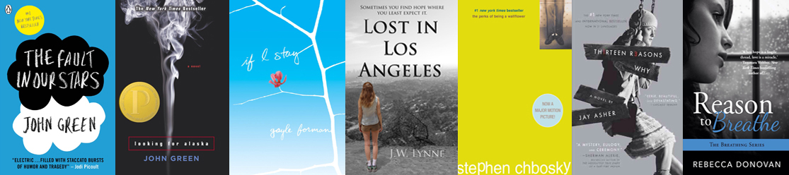 Bestselling YA contemporary novel covers