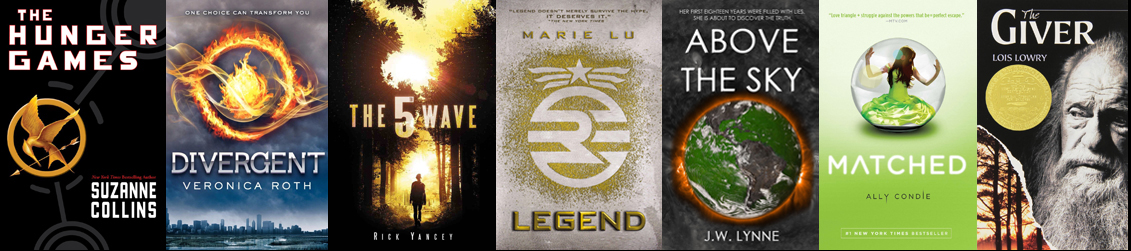 Best-selling YA dystopian novel covers