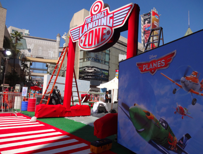 The afteparty turned preparty entrance at Disney's Planes premiere